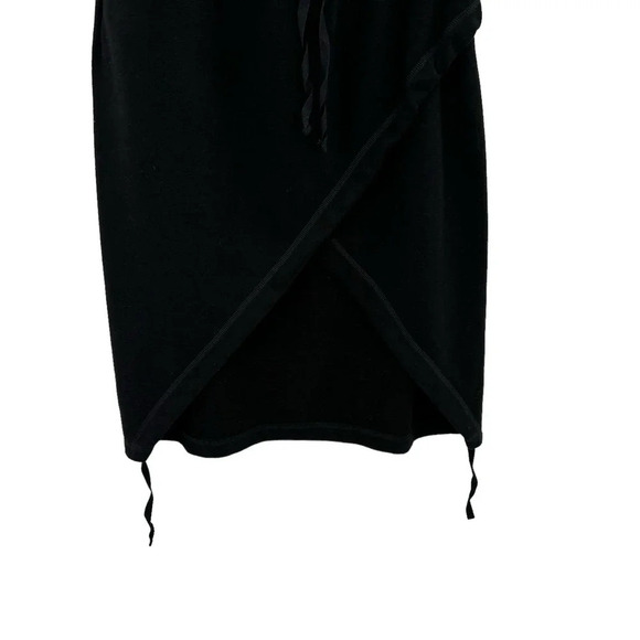 Adeptt Adira Skirt Asymmetric‎ Pencil Drawstring Midi Cotton Black Size Large - Picture 5 of 14
